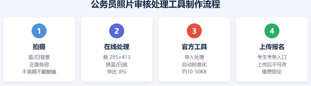 公务员照片审核报告示例：逐项通过/不通过/警告与修改建议