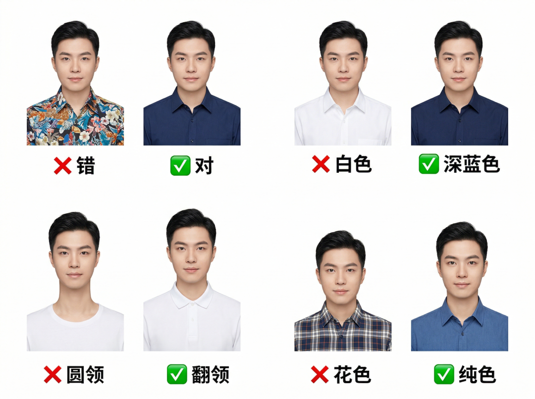 证件照穿搭雷区示意